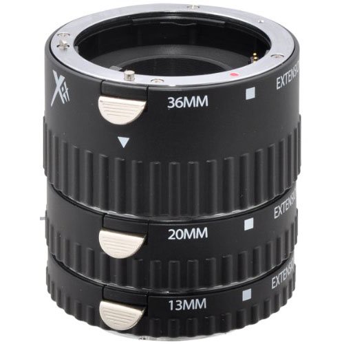 Xit XTETS Pro Series Auto Focus Macro Extension Tube Set for Sony SLR Cameras (Black)