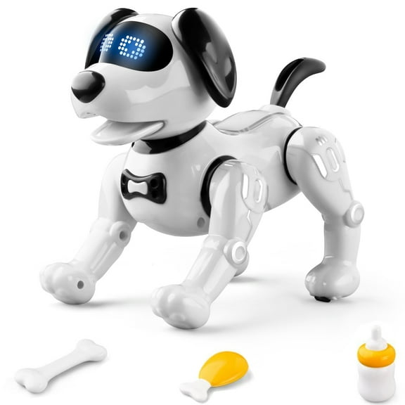 XITZ RC Robot Dog,Smart Talking Programming Interactive Funny Remote Control Stunt Dogs, Touch-Sense Music Song Walking Dancing Animal RC Pet for Boy Girls Kids Toys