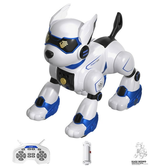 XITZ Remote Control Robot Dog Toy for Kids,RC Electronic Funny Intelligent Stunt Dogs,Voice Command Programmable Touch-sense Music Song,for Boys Girls Gift