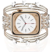 XIUDA Boho Leather Bracelet Compatible for Apple Watch Band 38mm 40mm 41mm 42mm 44mm 45mm Series 9 8 7 SE Women, Multilayer Wrap Beaded Jewelry Apple Watch Strap for iWatch Series 6/5/4/3/2/1