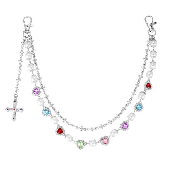 XIUDA Cross Y2K Vintage Style Trousers Chain Pant Chain for Men Women Punk Wallet Chain Pocket Jean Chain Goth Accessory