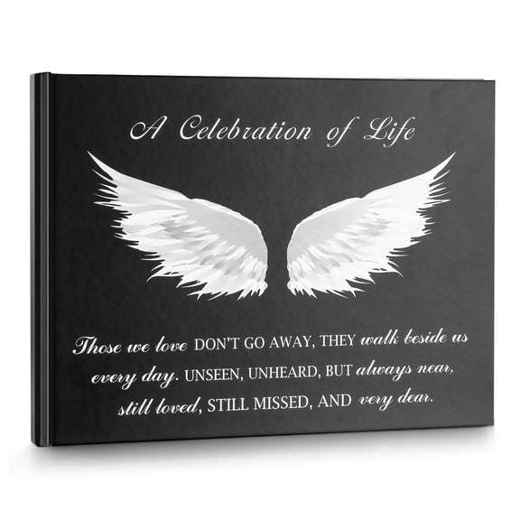 XIUDA Funeral Guest Book for Memorial Service Celebration of Life Guest Book 80 Pages Funeral Sign-in Book - A Celebration of Life