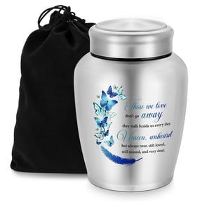 XIUDA Large Urns for Adult Male Female-Decorative Urns, Stainless Steel Funeral Keepsake for Ashes Remains Cremation Urn for Human Ashes for Women Man