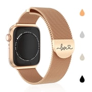 XIUDA Milanese Stainless Steel Magnetic Bands for Women Men Compatible for Apple Watch 38mm 40mm 41mm 42mm 44mm 45mm 46mm
