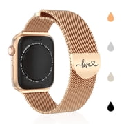 XIUDA Milanese Stainless Steel Magnetic Bands for Women Men Compatible for Apple Watch 38mm 40mm 41mm 42mm 44mm 45mm 46mm