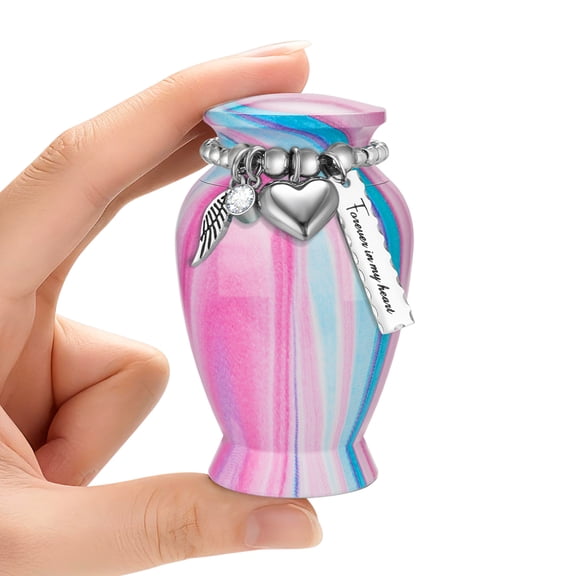 XIUDA Mini Urn for Human Ashes for Women Men Aluminium Keepsake Small Urn for Ashes Keepsake