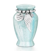 XIUDA Small Urn for Ashes, 2.8 Inch Aluminum Keepsake Cremation Urn for Human, Family Sharing Urns - Light Green