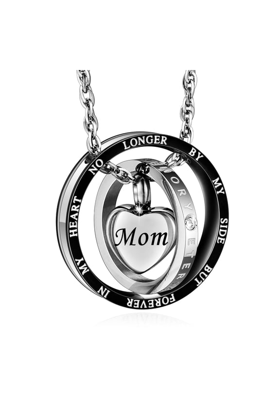 Urn Necklace for Ashes, Stainless Steel Cremation Jewelry Memorial Pendant Keepsake for Men -Dad