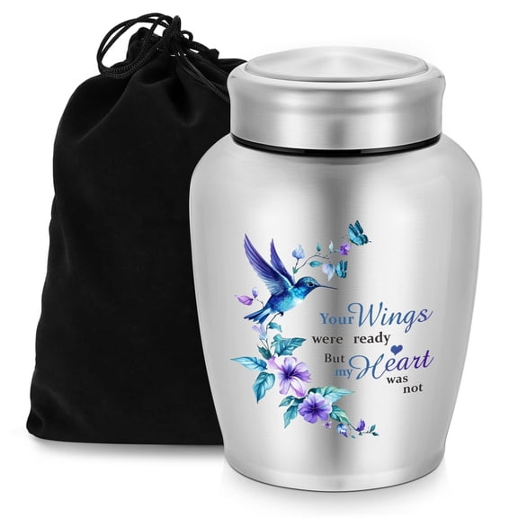 XIUDA Urns for Ashes Adult Male Female-8.5 Inches Stainless Steel Cremation Urns for Human Ashes, Funeral Keepsake for Women Man, Medium Urns for Human Ash