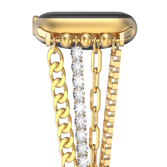 XIUDA Women Slim Chain Apple Watch Band Compatible for Apple Watch Band 42mm(Serise 3)/44mm/45mm/46mm/49mm Series 10/9/8/7/6/5/4/3/2/1