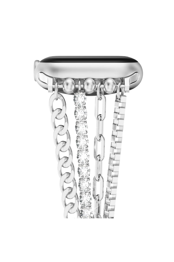 Women Slim Chain Apple Watch Band Compatible for Apple Watch Band 42mm(Serise 3)/44mm/45mm/46mm/49mm Series 10/9/8/7/6/5/4/3/2/1