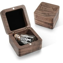 XIUDA Wooden Box for Ashes - Small Glass Urn for Human Ashes Keepsake, Mini Urns for Ashes Cremation Holder, Funeral Keepsake for Women Men - White Tree Urn