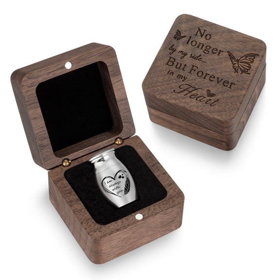 XIUDA Small Urns for Human Ashes Keepsake 1.2 Inches Stainless Steel Mini Urns for Ash Square Box Tiny Cremation Urns for Women Men Funeral Keepsake Urn