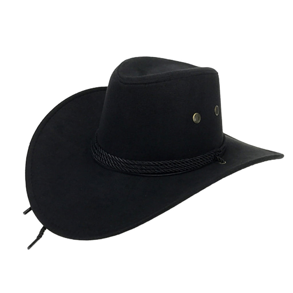 XIUH Men Women Cowboy Hat Western Cap Wide Brim Sunhat Winter Fashion