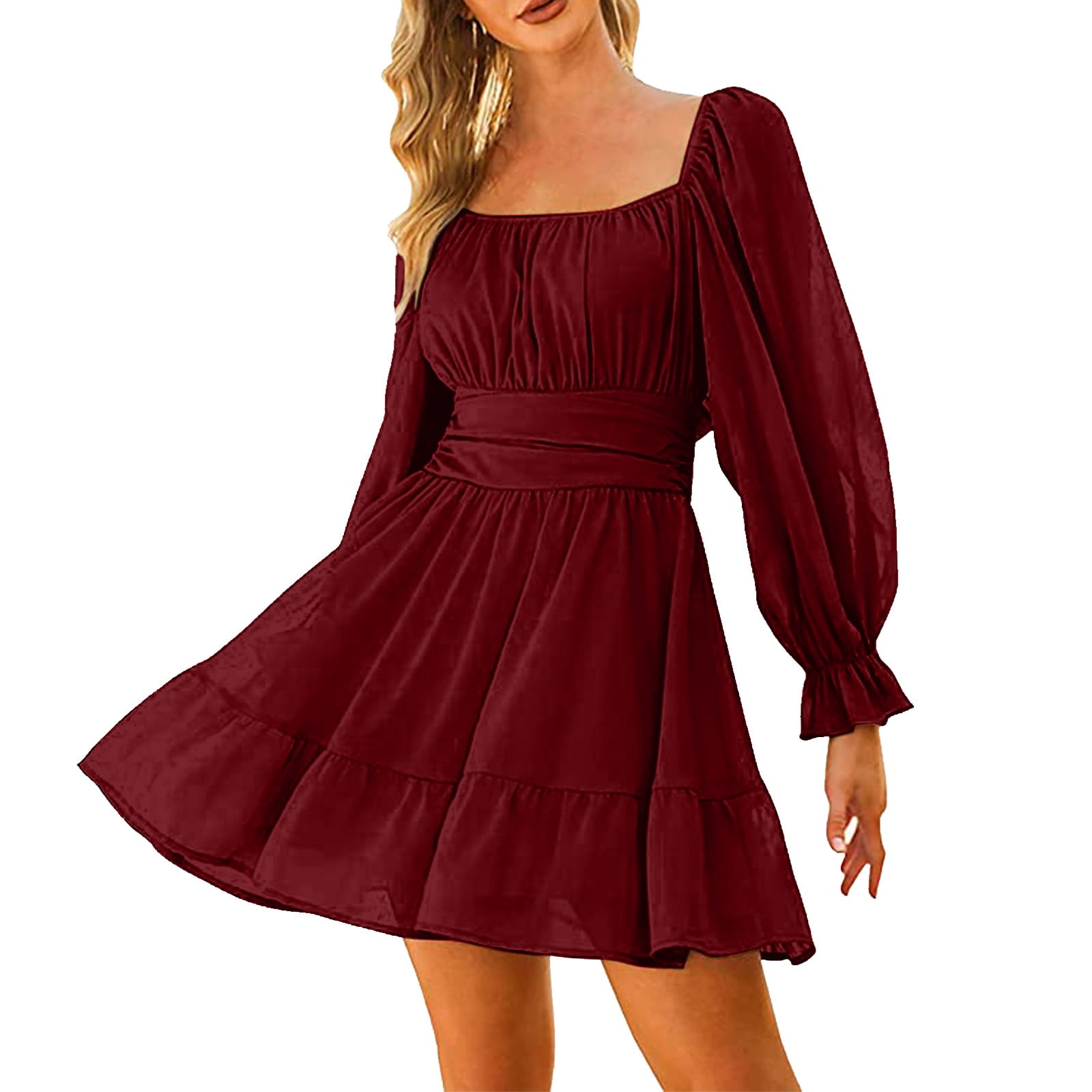 Puffy Long Sleeve Dress Puffy Long Sleeve Dress