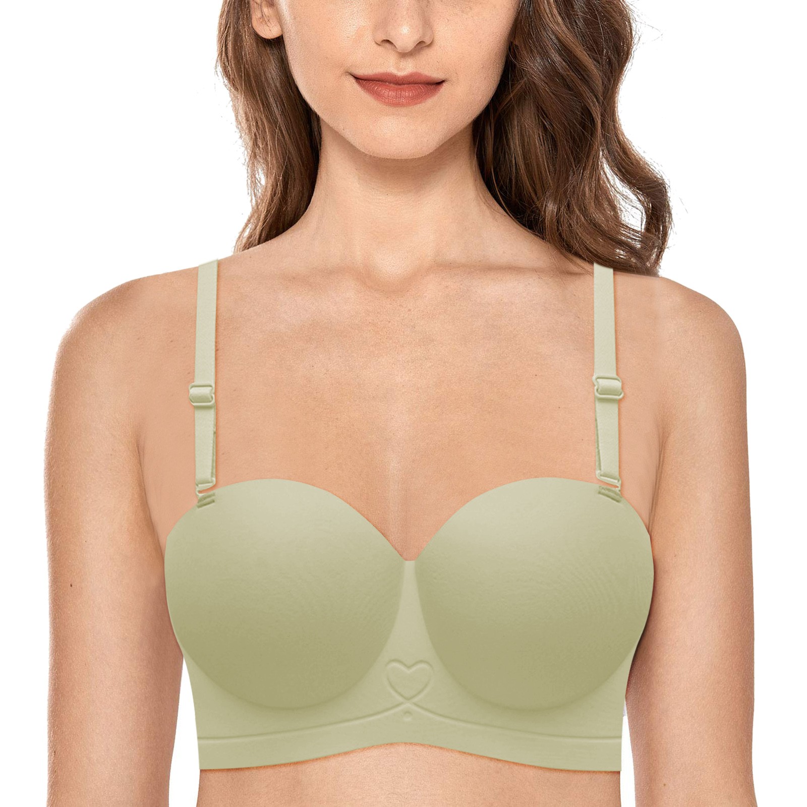 XIUH Women's Adjustable Strap Push Up Bra Solid Color Full Coverage