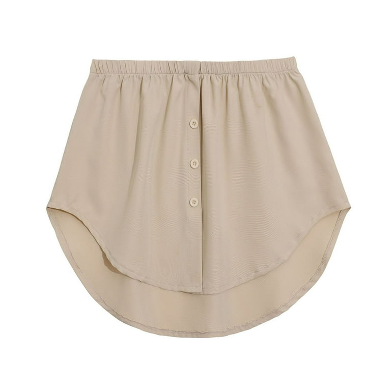 XIUH Women s Solid Color Buttons Mini Skirt High Waist A Line Skirts Plus Size S 5XL Beige XXXXXL Walmart