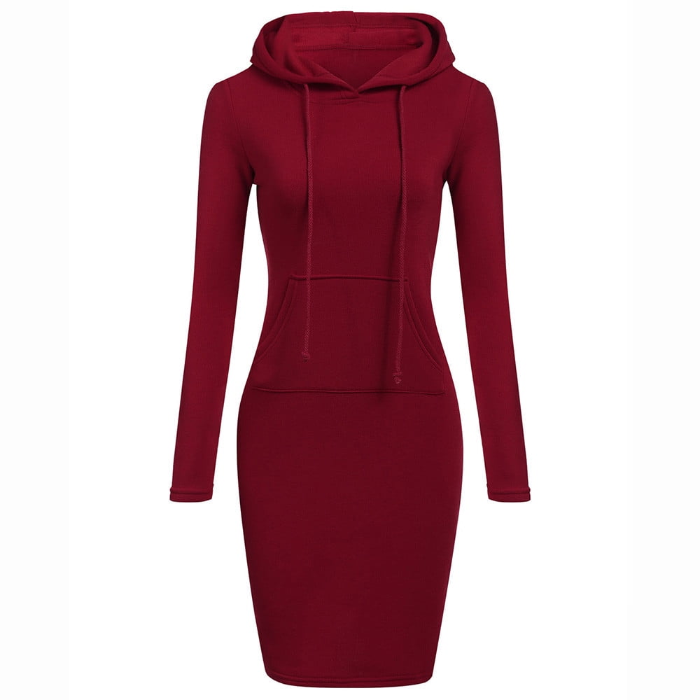 Casual Solid Patchwork Hooded Collar Long Sleeve Dresses Casual Solid Patchwork Hooded Collar Long Sleeve Dresses