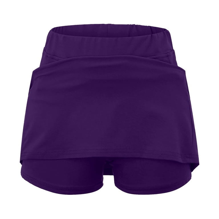 Plus size purple pleated skirt cheap