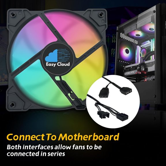 XIUUS-120mm ARGB Fans 4PIN PWM Computer Case Cooler Up to 1600 RPM CPU Quiet Hydraulic Bearing Gaming PC Fans 3 Pack Ventiladores PC for Computer Case & Radiator