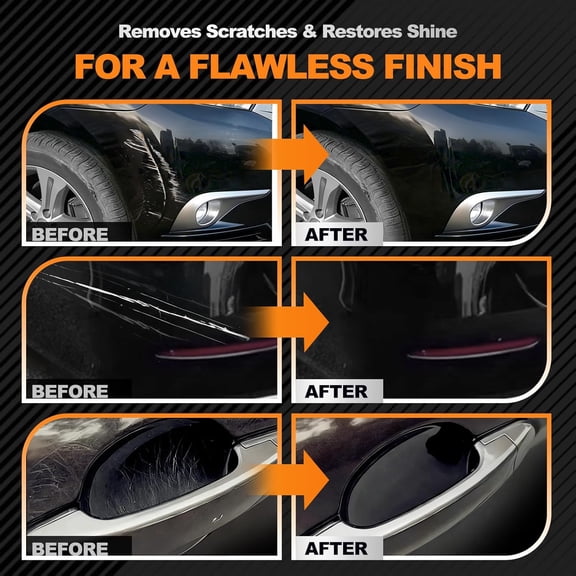 XIUUS-500ml Car Scratch Remover for Vehicles: Automotive Swirls Rrepair Eraser Restorer & Polishing with Buffer Pad - Scratch Eraser Kit for Light Scratches Oxidation & Water Spots (16.9 fl oz)