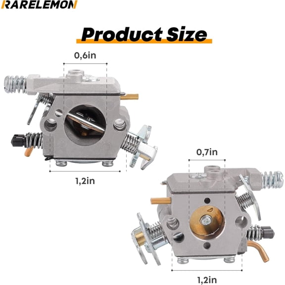 XIUUS-Carburetor Poulan Wild Thing Chainsaw Parts Kit Fits Craftsman Chainsaw 2150 2375 2175 2055 Replaces C1Q-W8 WT-89 530069703 Includes Fuel Line Spark Plug Air Filter Compatible with Craftsman