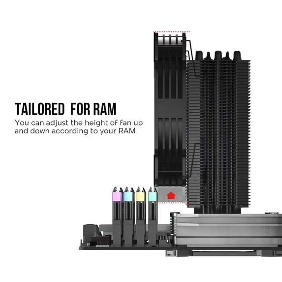 XIUUS-V5 Black CPU Air Cooler with 5 Heat Pipes