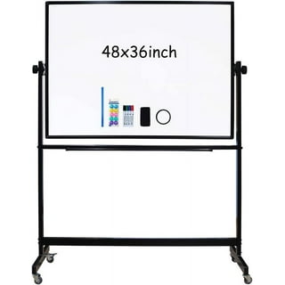 DexBoard 48 x 36-in Magnetic Dry Erase Board with Pen Tray| Aluminum Frame  Portable Wall Large Whiteboard Message Presentation Board for Office 
