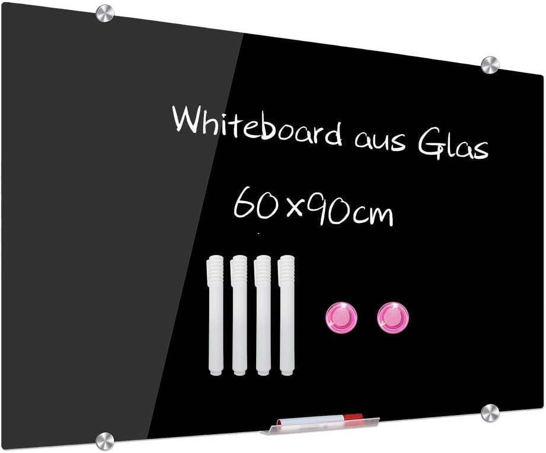 XIWODE Glass Dry Erase Board/Whiteboard, 36"x 24", Wall