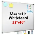 thumbnail image 1 of XIWODE Magnetic Whiteboard/Dry Erase Board, 40 X 28 Inches, Silver Aluminium Framed, Includes 1 Eraser & 4 Markers & 4 Magnets, 1 of 9