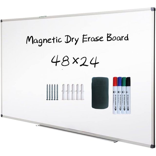 XIWODE Whiteboard/Dry Erase Board, 48 x 24 Inch Wall Mounted