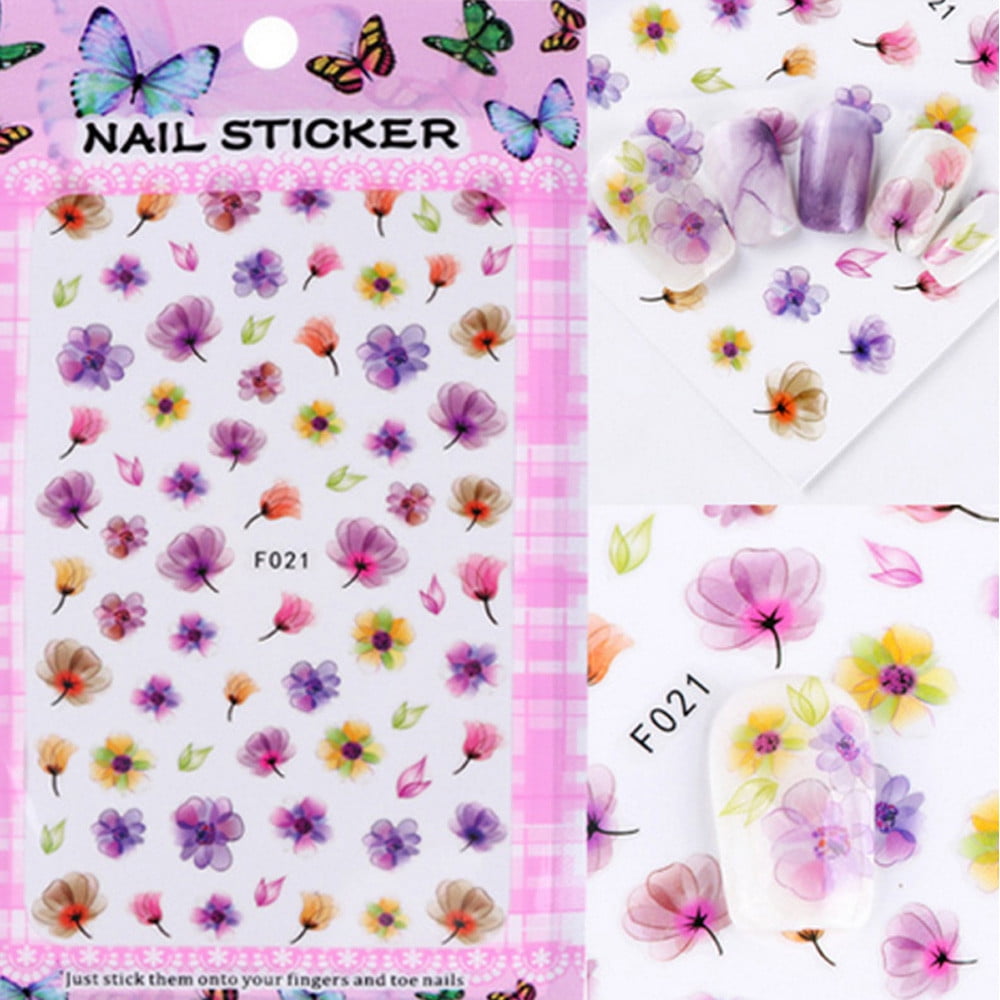 XIXISTARYY 3D Major Design Nail Art Foil Stickers Transfer Decal Tips