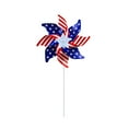 thumbnail image 1 of XIXISTARYY 4th of July Decorations Patriotic American Flag Pinwheel Red, White, and Blue Garden Spinner for Outdoor Decoration, 12-Pack, 1 of 2