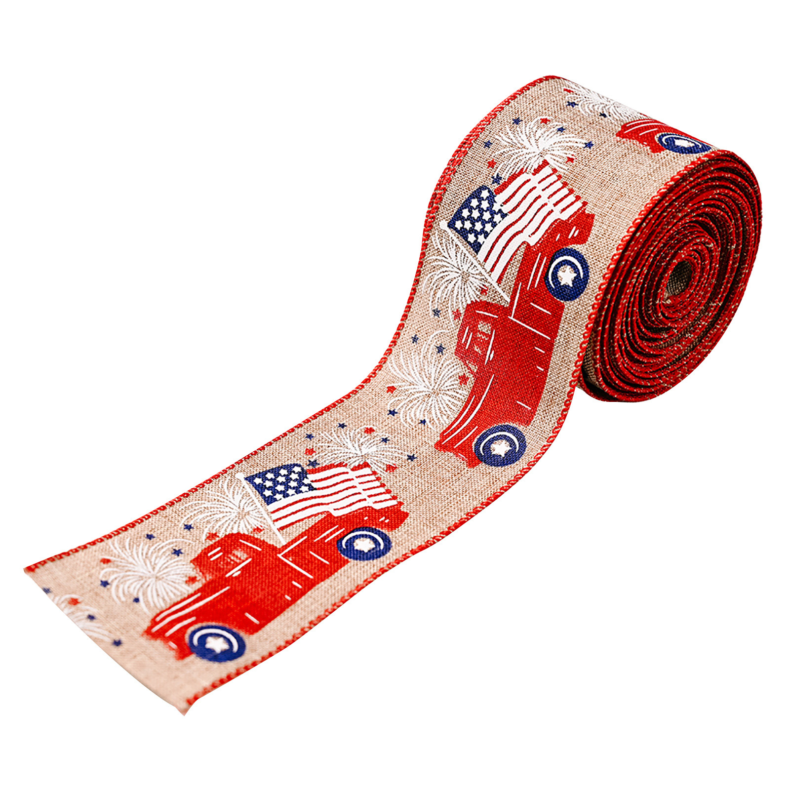 XIXISTARYY 4th of July Decorations Patriotic Wired Ribbon 2.5 Inch x 10 ...