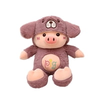 XIXISTARYY Christmas Gifts Cute Transformed Pig Plush Toy Pig Doll Bed Sleeping Pillow Children Girls Gift Play Doll Purple