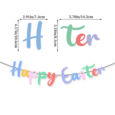 XIXISTARYY Easter Banner Decorations Happy Easter Bunny Bunting Garland Easter Decor For The Home Easter Party Decorations Suitable for Easter party home decoration