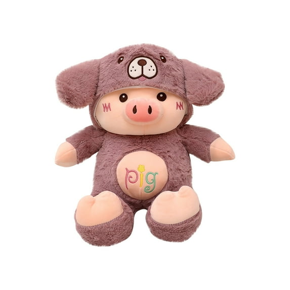 XIXISTARYY Christmas Gifts 30cm Cute Transformed Pig Plush Toy Pig Doll Bed Sleeping Pillow Children Girls Gift Play Doll Purple