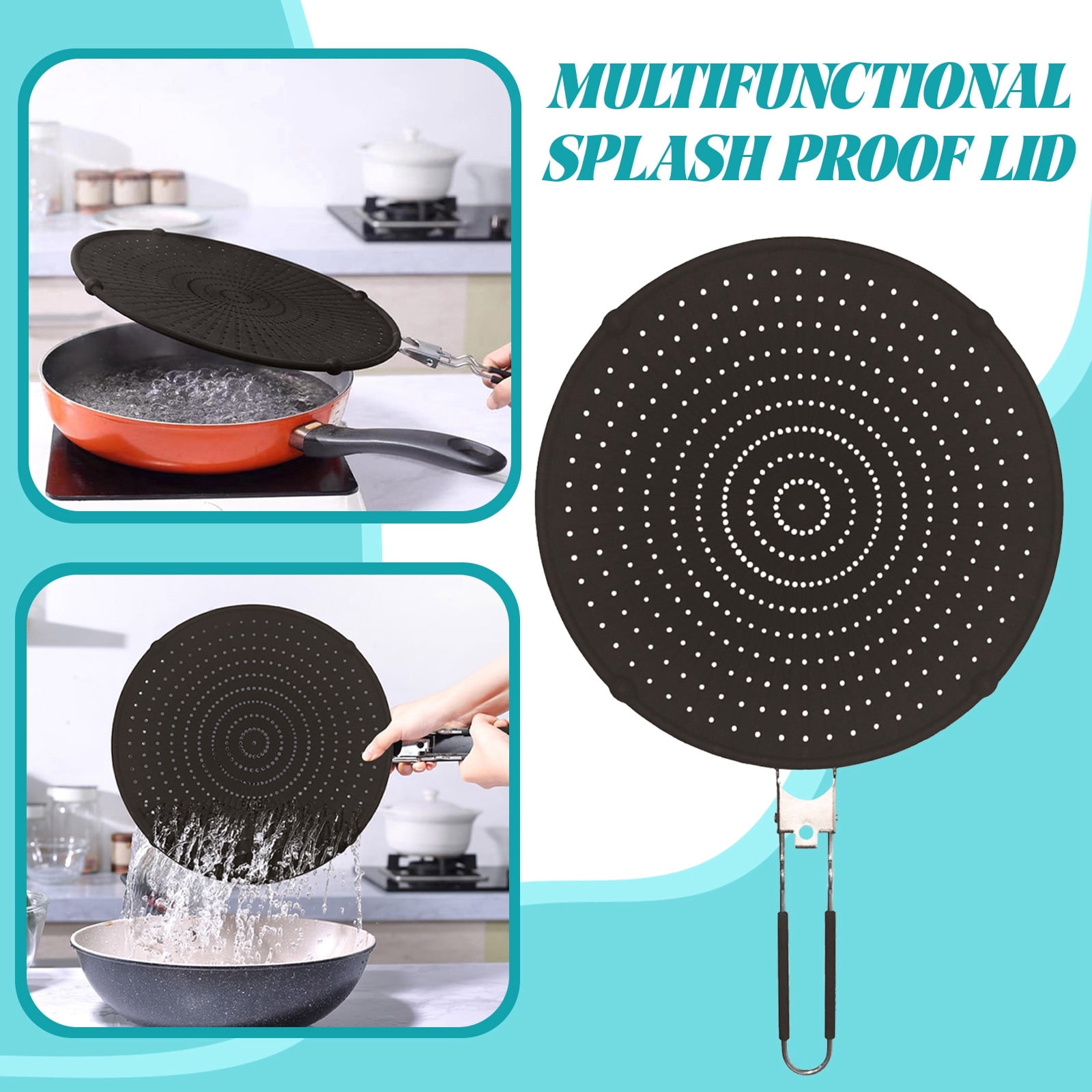 XIXISTARYY Kitchen Gadgets Cooking Utensils Silicone Splatter Screen ...
