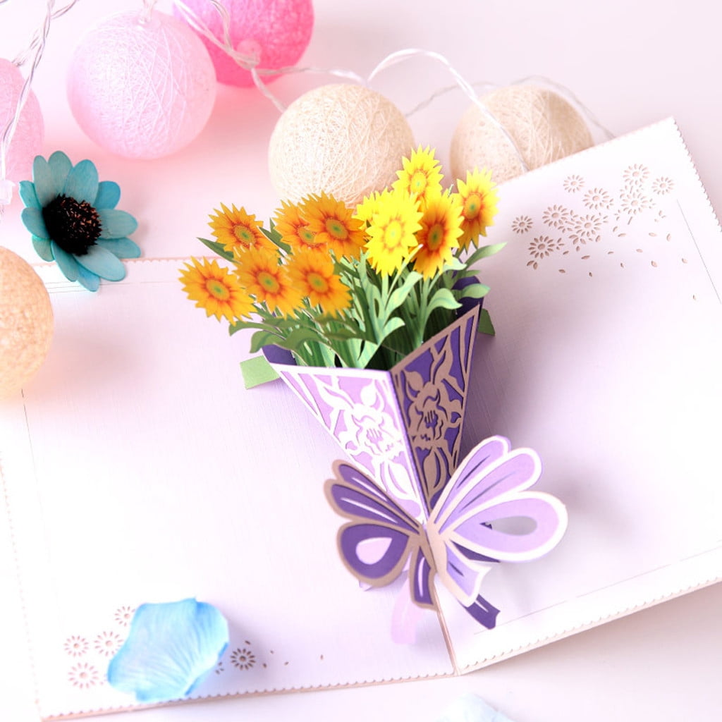 XIXISTARYY Mothers Day Gifts Sunflower pop up greeting card