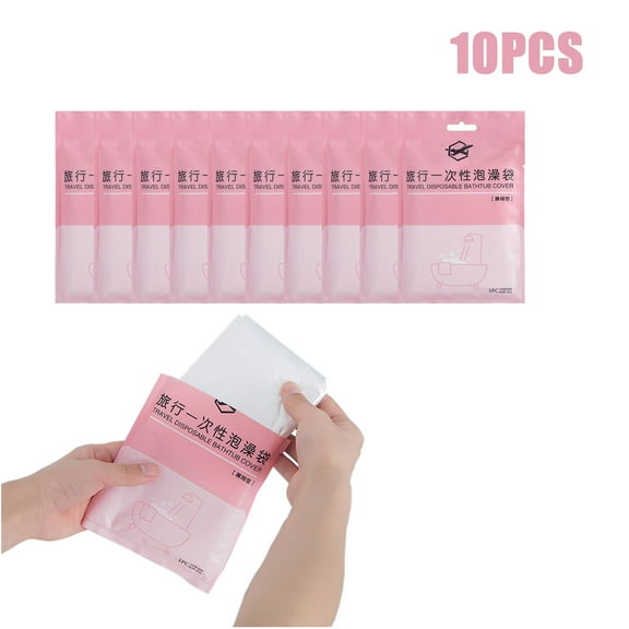 XIXISTARYY Tools 10 Pack Disposable Portable Bathtub Cover Liner, Large Bathtub Liner Plastic Bag, Household And Hotel Bath Tubs Multicolor