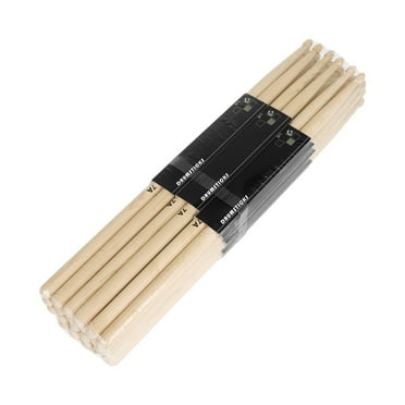 XIXISTARYY Tools Drum Sticks 7A Drumsticks 12 Pairs Classic Maple Wood Tip Drum Sticks For Kids And Adults Musical Instrument Percussion Accessories Beige