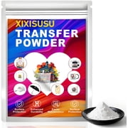 مسحوق XIXISUSU DTF، مسحوق نقل DTF أبيض، مسحوق التسامي مع ملعقتين للملابس الملونة، مسحوق لاصق DTF يذوب بالحرارة لجميع طابعات DTF وDTG أبيض، 4 أونصة