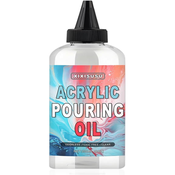 XIXISUSU Silicone Oil for Acrylic Pouring, Silicone Acrylic Paint Pouring Oil, 100% Pure Liquid Oils to Create Cells in Paintings - Professional Fluid Art Supplies (8 oz)