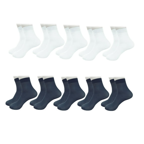 XIYNBAOK 10 Pairs Socks for Women Casual Bamboo Fiber Ultra-thin Elastic Silky Short Low Cut Ankle Socks Breathable Sock Comfort Cool Softy Lightweight Mens Socks Size 10-13