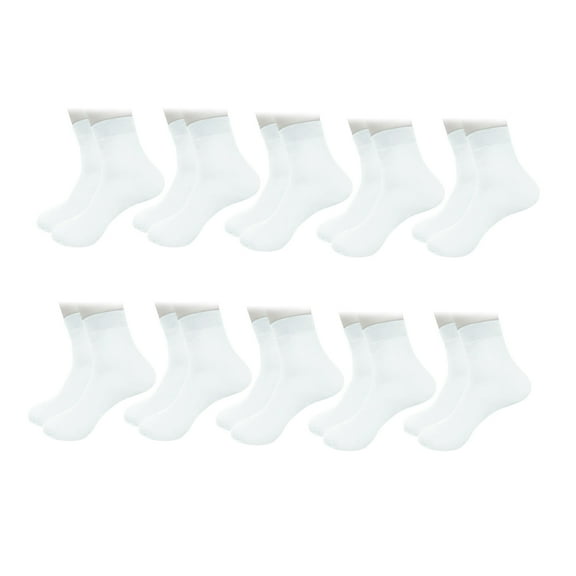 XIYNBAOK 10 Pairs Socks for Women Casual Bamboo Fiber Ultra-thin Elastic Silky Short Low Cut Ankle Socks Breathable Sock Comfort Cool Softy Lightweight Mens Socks Size 10-13