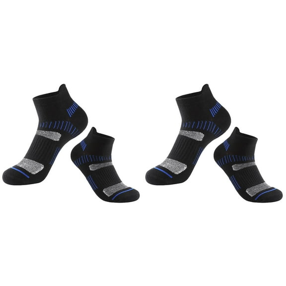 XIYNBAOK 2 Pairs Ankle Socks Men's Cotton Athletic Socks Performance Cushioned Quarter Moisture Wicking Sock Casual Anti-Sweat Thin Cotton Crew Sports Running Socks