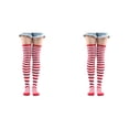 thumbnail image 1 of XIYNBAOK 2 Pairs Christmas Gifts Stocking Socks for Women Striped Thigh High Socks Long Striped Knee High Socks Xmas High Stockings for Women Girls Party Socks, 1 of 1