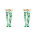 thumbnail image 1 of XIYNBAOK 2 Pairs Christmas Knee High Santa Gnome Socks for Women Elf Reindeer Socks Xmas Stocking Winter Warm Thick Tall Long Boot Stockings Leg Warmers Novelty Funny Socks, 1 of 5