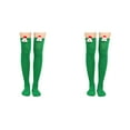 thumbnail image 1 of XIYNBAOK 2 Pairs Christmas Knee High Santa Gnome Socks for Women Elf Reindeer Socks Xmas Stocking Winter Warm Thick Tall Long Boot Stockings Leg Warmers Novelty Funny Socks, 1 of 5