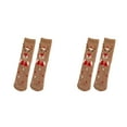 thumbnail image 1 of XIYNBAOK 2 Pairs Christmas Socks Fuzzy Socks for Women Plush Cartoon Non Slip Fluffy Cozy Slipper Winter Warm Fleece Socks 2024 Holiday Collection Christmas Holiday Ankle Socks, 1 of 1